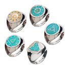 Conjunto de anéis Iron Man Arc Reactor, conjunto de caixas ajustáveis de 5 anéis