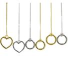 Conjunto de anéis mágicos e correntes de coração de 6 peças Metal Escape Illusion