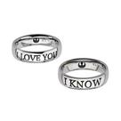 Conjunto de anéis STAR WARS I Love You/I Know em aço inoxidável