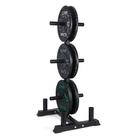 Conjunto de Anilhas CAP Barbell 100 lb com Suporte para Armazenamento Conjunto de Anilhas CAP Barbell 100 lb com Suporte para Armazenamento
