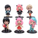 Conjunto de anime Action Figures Spy Family, 6 peças colecionáveis em PVC Conjunto de anime Action Figures Spy Family, 6 peças colecionáveis em PVC