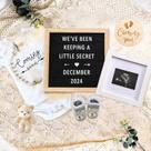 Conjunto de anúncios de gravidez TUOWITA Felt Letter Board +