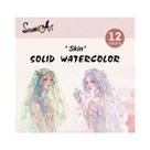 Conjunto de Aquarela Sólida SeamiArt - 12 Cores (Skin Ocean Candy Morandi) - Embalagem Simples