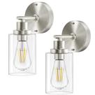 Conjunto de arandelas de parede de banheiro BUTHY Brushed Nickel E26