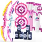 Conjunto de arco e flecha HYES LED Light Up Archery para crianças de 4 a 12 anos