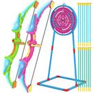 Conjunto de arco e flecha Kmuxilal, pacote com 2 crianças, com lanternas LED