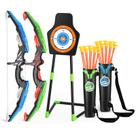 Conjunto de arco e flecha TEMI, pacote com 2 arcos, 20 ventosas, flechas e alvo