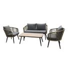 Conjunto de Àrea Externa Capri com 1 Sofá, 2 Poltronas 1 Mesa - Cinza