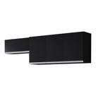Conjunto De Armários Aéreo Cozinha Planejada Lux 120cm E 70cm 100% Mdf Preto Tx Fosco - Abmaza