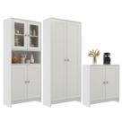 Conjunto de Armários Americanos Para Cozinha Branco 3 Peças CONJ45 Decibal