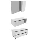 Conjunto De Armarios Para Banheiro Com Espelheira Branco Conjunto De Armarios Para Banheiro Com Espelheira Branco