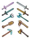Conjunto de armas infláveis MKOrk&FZSX Blow up Sword Axe Pickaxe Conjunto de armas infláveis MKOrk&FZSX Blow up Sword Axe Pickaxe