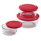 Conjunto de armazenamento de alimentos Pyrex Simply Store Round Glass de 6 peças