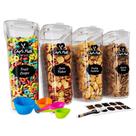 Conjunto de armazenamento de recipientes de cereais Chef's Path 4L (135,2 mL) x4