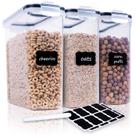 Conjunto de armazenamento de recipientes de cereais FOOYOO, 3 unidades, 4 litros, hermético, sem BPA