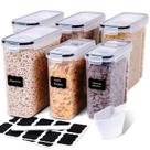 Conjunto de armazenamento de recipientes de cereais FOOYOO 6 peças 4L/135,2 oz
