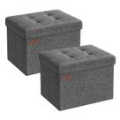 Conjunto de armazenamento dobrável Ottoman SONGMICS de 2 31x41x31 cm