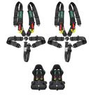 Conjunto de arnês de segurança BESTZHEYU 2PCS de poliéster de corrida de 5 pontos