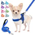 Conjunto de arnês e coleira para cães Lukovee Soft Acolchoado para cães pequenos Conjunto de arnês e coleira para cães Lukovee Soft Acolchoado para cães pequenos