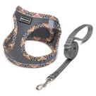 Conjunto de arnês e coleira para cães Mercano Soft Mesh Reflective Grey
