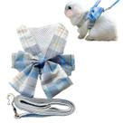 Conjunto de arnês e coleira para Rabbit Copfeu ajustável azul