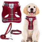 Conjunto de arnês para cães PUPTECK ajustável Step-in No Pull Red S
