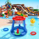 Conjunto De Aro De Basquete Inflável Para Piscina Para Crianças, Adolescentes E Adultos, Aros