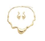 Conjunto de Aro e Brinco Orgânico Liso Banhado a Ouro - VIDIÈ