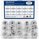 Conjunto de arruelas planas de aço inoxidável WEGOUP 200 unidades (M3-M12)
