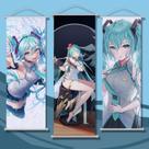 Conjunto de arte de parede de 3 painéis Hatsune Miku e Kagamine Twins