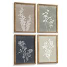 Conjunto de arte de parede Liswit emoldurado com estampa botânica boho arborizada
