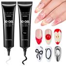 Conjunto de arte de unhas em gel 3D Makartt Clear & Black Sculpting Gel