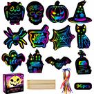Conjunto de arte Scratch Paper MgParty Halloween para crianças com 96 unidades