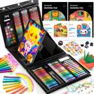 Conjunto de arte Shuttle Art 335 peças com cavalete triplo para crianças Conjunto de arte Shuttle Art 335 peças com cavalete triplo para crianças