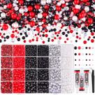 Conjunto de artesanato TINKRSTUFF, 9.000 unidades, pérolas de costas planas, strass Conjunto de artesanato TINKRSTUFF, 9.000 unidades, pérolas de costas planas, strass