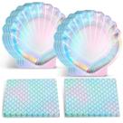 Conjunto de artigos de festa Gersoniel Iridescent Mermaid 40 unidades Conjunto de artigos de festa Gersoniel Iridescent Mermaid 40 unidades