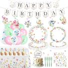 Conjunto de artigos para festas AntfulCNL Spring Wildflower 143 unidades