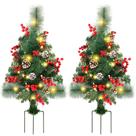 Conjunto de árvores de Natal FORUP 2 Caminho pré-iluminado de 76 cm com 60 LED Conjunto de árvores de Natal FORUP 2 Caminho pré-iluminado de 76 cm com 60 LED