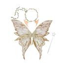 Conjunto De Asas De Fada Anjo Borboleta Para Adultos 4 Peças Fantasia Brilhante Para Festa De Conjunto De Asas De Fada Anjo Borboleta Para Adultos 4 Peças Fantasia Brilhante Para Festa De