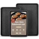 Conjunto de Assadeiras Bakken Swiss Antiaderentes 35x25, 40x28, 46x32 cm