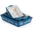 Conjunto de assadeiras, caçarola de lasanha de cerâmica Wisenvoy, 3 unidades