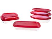 Conjunto de Assadeiras de Vidro Marinex 6 Peças