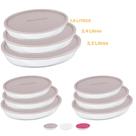 Conjunto De Assadeiras De Vidro Oval Marinex 9pçs 3 Tamanhos
