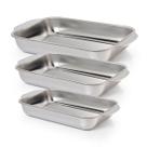 Conjunto de assadeiras inox 3 peças
