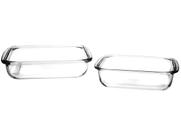 Conjunto de Assadeiras Marinex Quadrado de Vidro 2 Peças Com Alça 15220200943957