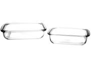 Conjunto de Assadeiras Marinex Quadrado de Vidro 2 Peças Com Alça 15220200943957