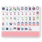 Conjunto de azulejos de Mahjong americano Suncle 166 azulejos brancos e rosa