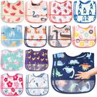 Conjunto de babadores para alimentação de bebês 2ooya, impermeável, sem mangas, de 6 a 24 meses