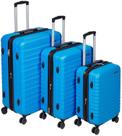 Conjunto de bagagem Amazon Basics de 3 peças Hardside Light Blue