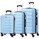 Conjunto de bagagem AnyZip de 3 peças para PC ABS Hardshell, azul leve